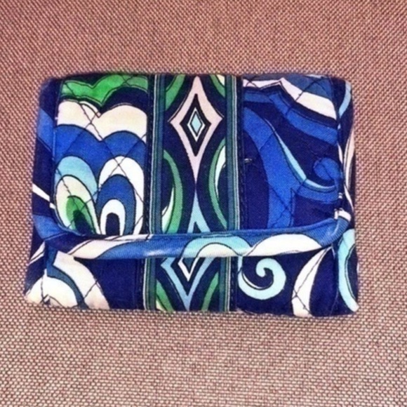 Vera Bradley Mosaic Blue Trifold Wallet - Picture 6 of 6